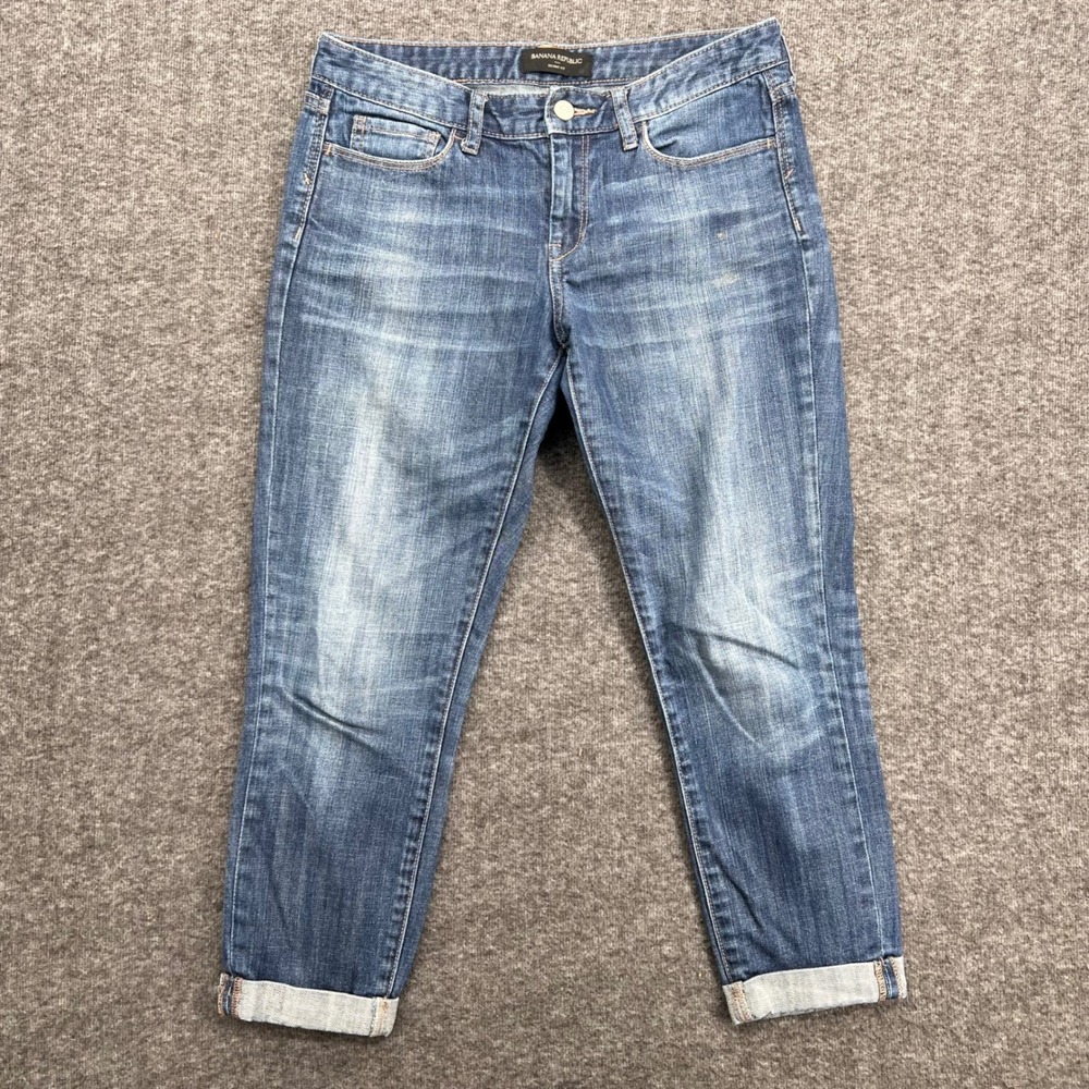 Banana Republic Skinny Fit Jeans Womens 26/2P Petite Medium Wash Blue Denim